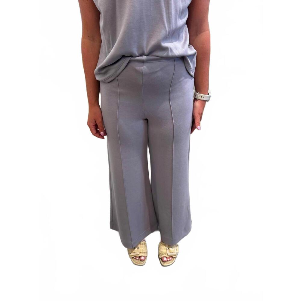 NEW RIPLEY RADER scuba cropped wide leg pants in silver - Picture 5 of 5